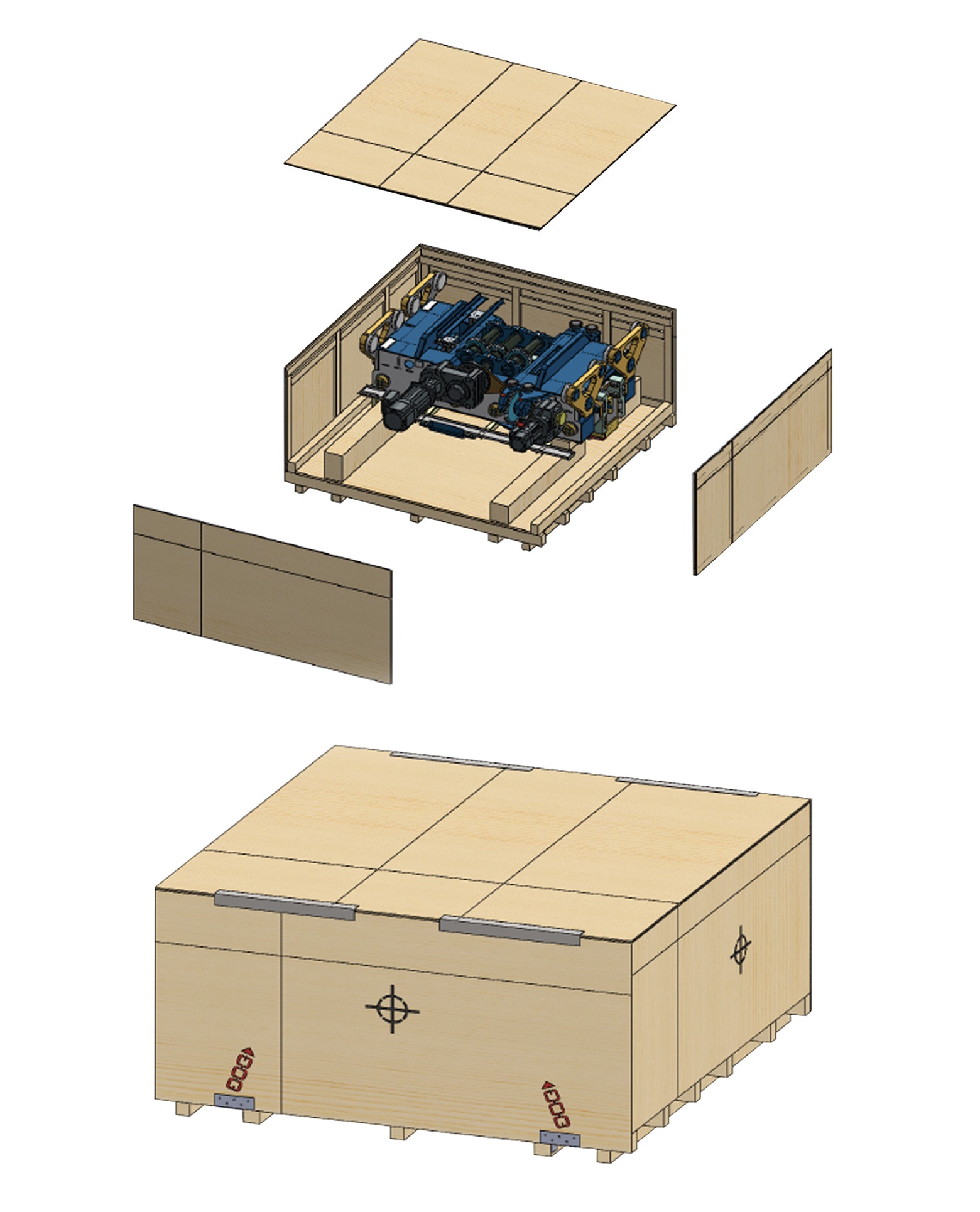 Export packing crates